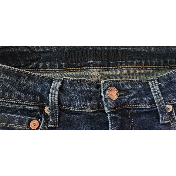 Paradise Mine Woman's High Rise Denim Skinny Blue Jeans Size 29 Made In USA - Picture 5 of 11